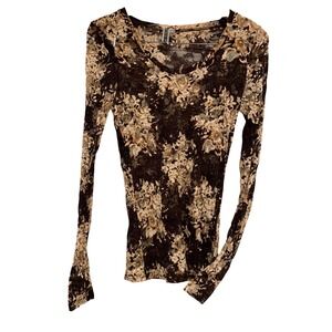 BKE Floral Lace Top M Nylon Spandex Whimsigoth‎ Fairycore Grunge Womens